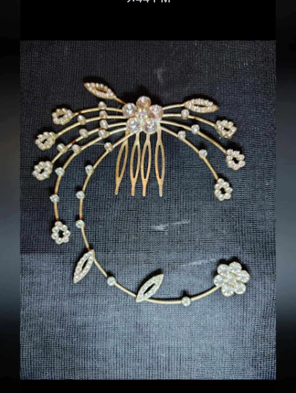 SilverPearl Floral Hair Comb and Vine Set - Elegant Wedding Hair Accessory